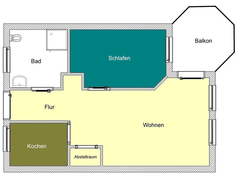 Grundriss der Wohnung